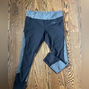 The North Face black grey workout leggings L